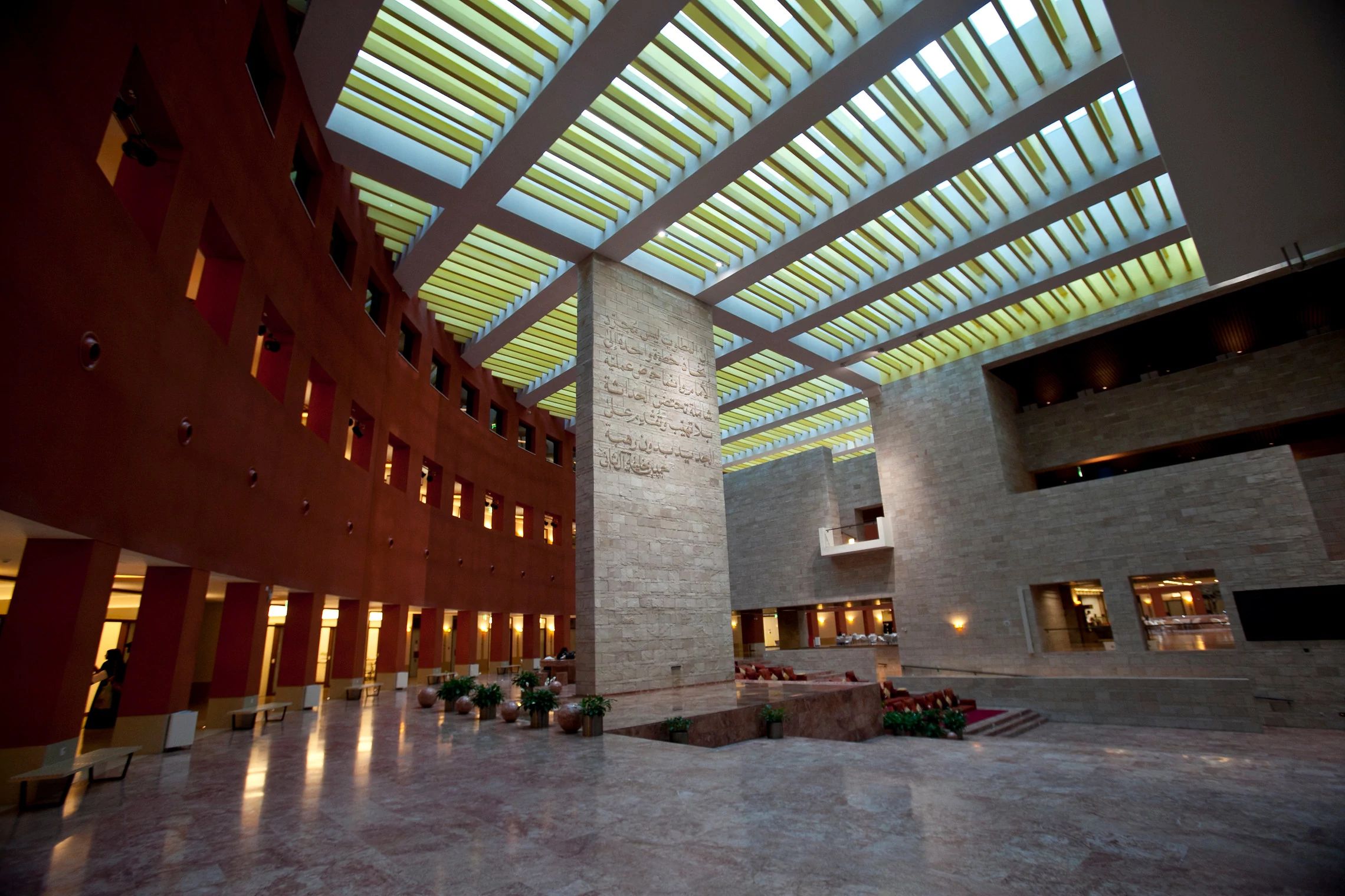 An interior view of the CMU Qatar campus.