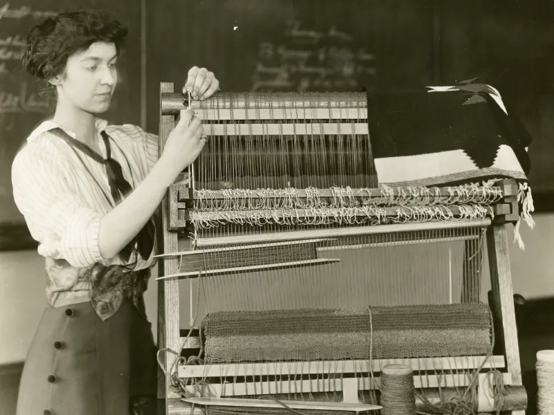 A student during the early years at Carnegie when it was a technical school.