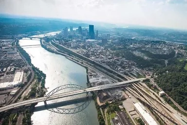 Pittsburgh skyline. 