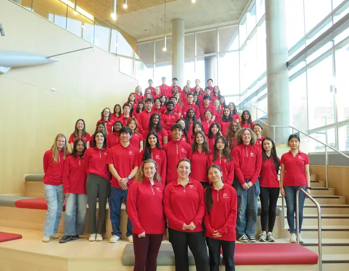 A group of Tartan Ambassadors at the Welcome Center.